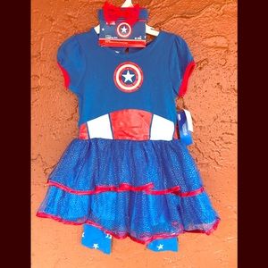 Marvel captain America girls matching set